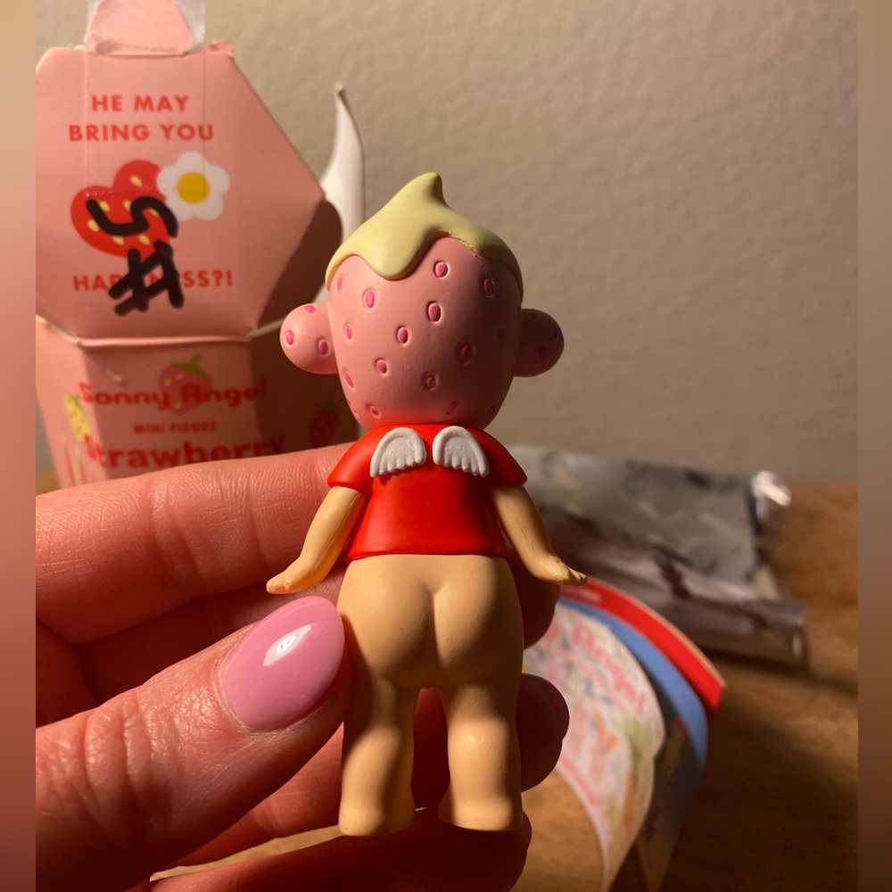 Sonny Angel Strawberry Love Series - Monkey - Open Box, Brand New - Picture 3 of 7